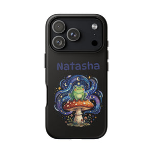 Personalized Frog on Mushroom Tough Phone Case