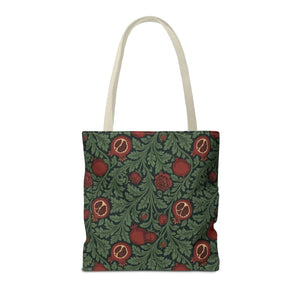 Vintage william morris-inspired botanical pomegranate tote bag - bags
