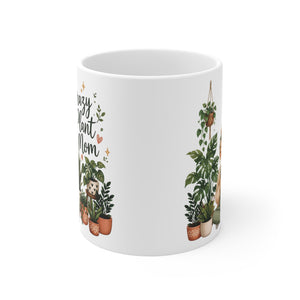 Crazy Plant Mom Mug — 11oz Ceramic Coffee Cup for Plant Lovers