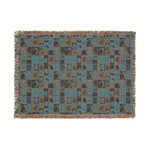 Patchwork Mosaic Woven Blanket — Cozy Boho Throw for Living Room & Gift