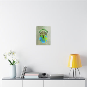 Save the planet, Matte Canvas, Stretched, 0.75"