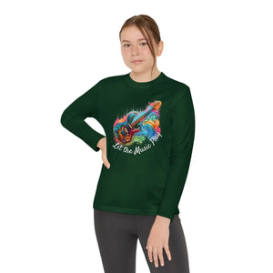 Youth Long Sleeve Music Tee - 'Let the Music Play'