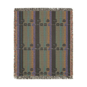 Woven Throw Blanket — Colorblock Striped Pattern Cozy Home Decor