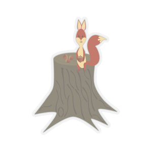 A Squirrel with nut, Kiss-Cut Stickers