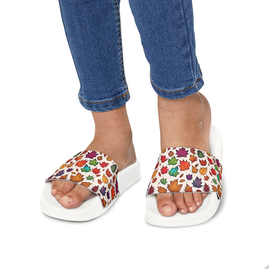 Autumn Leaves Slide Sandals: Vibrant and Durable Kids Fun
