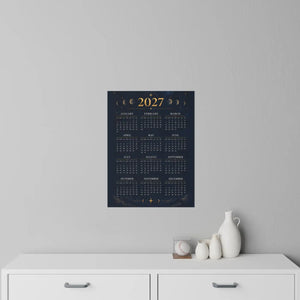 DipaliZ lunar calendar wall decal, adhesive backed and applied without a frame