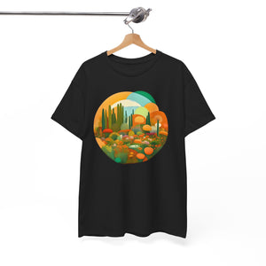 Beautiful landscape in a circle, Unisex Heavy Cotton Tee