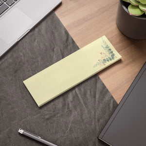 Eucalyptus sprig corner post-it note pads | floral sticky notes - notebooks & notepads