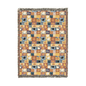 Patchwork Mosaic Woven Blanket — Cozy Boho Throw for Living Room & Gift