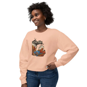 Leaf peeping michigan fall foliage crewneck sweatshirt - sweatshirts