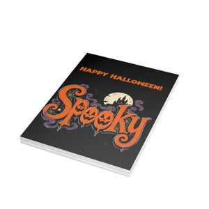 Spooky happy halloween greeting card - cards