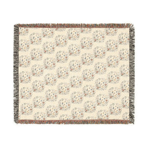 Woven Blanket — Reversible floral Pattern Throw (Cozy Modern Home Accent)