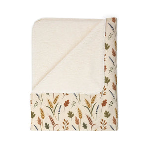 Autumn Leaves Sherpa Blanket — Cozy Fall Fleece Throw