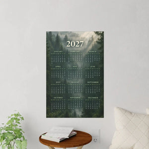 2027 Forest Wall Calendar Decal — Yearly Wall Decal Calendar