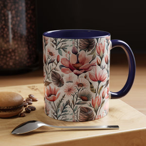 Flowers and birds, Accent Coffee Mug, 11oz