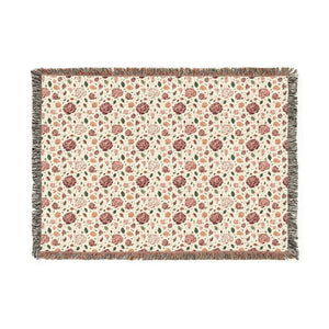 Floral Vintage Woven Blanket