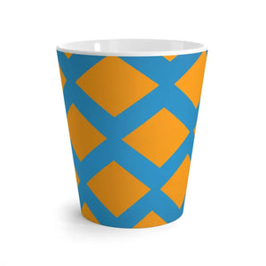 Blue Pattern Latte Mug - Durable Ceramic Art Design - Dipaliz - 12oz - Mugs