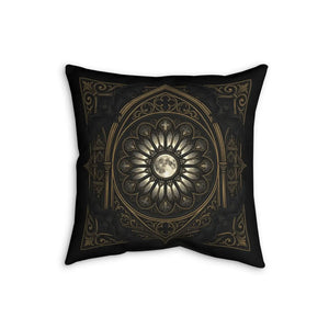 Fine even linework in the DipaliZ moon mandala cushion artwork