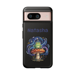 Personalized Frog on Mushroom Tough Phone Case