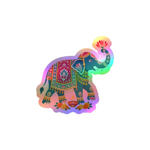 Decorative indian elephant kiss-cut vinyl decal - home decor decals