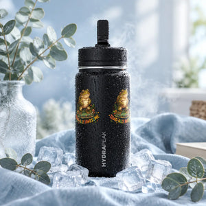Mini Water Bottle — 'Toad-ally Awesome' Cute Frog Design Stainless Steel Kid's Bottle