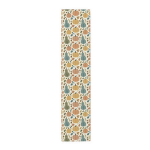 Hemmed edge detail on a 16 inch wide DipaliZ autumn table runner