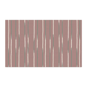 Cream and muted sage bands between the rose stripes on DipaliZ cotton fabric