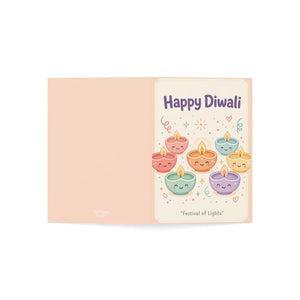 Personalized, Happy Diwali Greeting Cards — Cute Festival of Lights Cards (1/10/30/50 pcs)