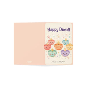 Personalized, Happy Diwali Greeting Cards — Cute Festival of Lights Cards (1/10/30/50 pcs)