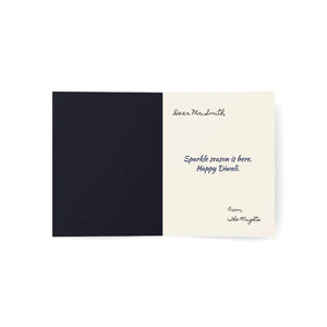 Personalized, Happy Diwali Greeting Card — Festival of Lights Fireworks Design