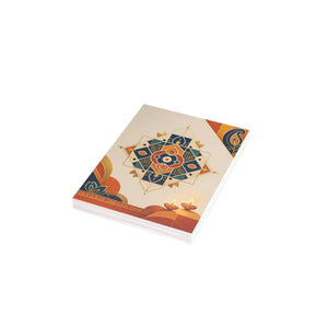 Diwali rangoli greeting card - festive lanterns & diyas pack (1/10/30/50) - cards