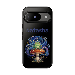 Personalized Frog on Mushroom Tough Phone Case