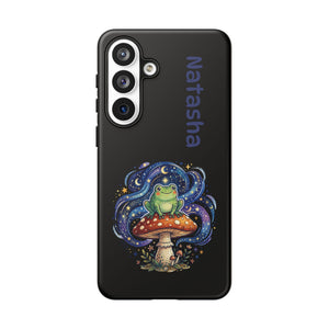 Personalized Frog on Mushroom Tough Phone Case