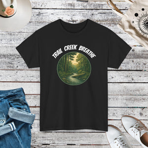 A creek in the woods, Unisex Heavy Cotton Tee