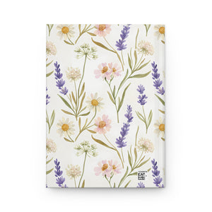 Floral Meadow Hardcover Journal — Lavender & Wildflower Notebook