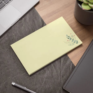Eucalyptus sprig corner post-it note pads | floral sticky notes - notebooks & notepads