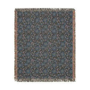 Sunflower & Midnight Floral Woven Throw Blanket