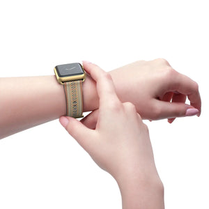 Boho Geo Pattern Watch Band — Beige Aztec Strap for Apple Watch