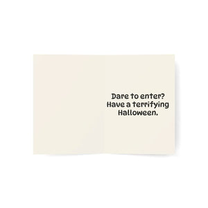 Spooky happy halloween greeting card - cards