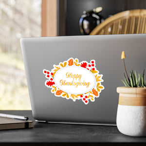 Happy Thanksgiving, Kiss-Cut Vinyl Decals