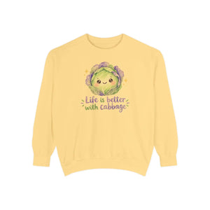 Life is better with cabbage sweatshirt - sweatshirts