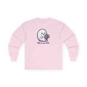 Here for a good time ghost long sleeve tee - t-shirts