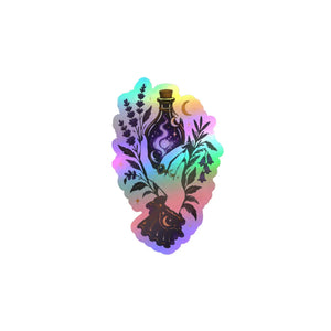 Mystical potion botanical kiss-cut vinyl decal - home decor decals