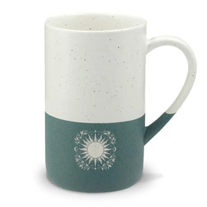 Celestial sunburst ceramic mug - mugs