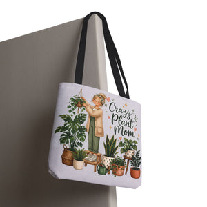 Crazy Plant Mom Tote Bag — Plant Lover Canvas Tote