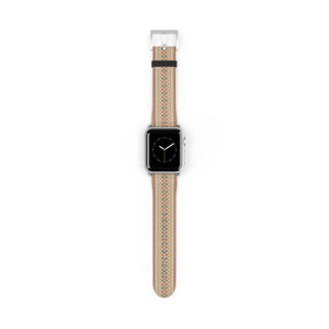 Boho Geo Pattern Watch Band — Beige Aztec Strap for Apple Watch