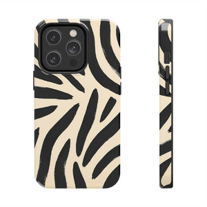 Zebra Print Tough Phone Case