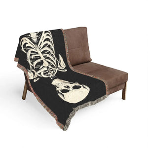 Gothic skull blanket by DipaliZ, a 60 by 50 inch woven throw size