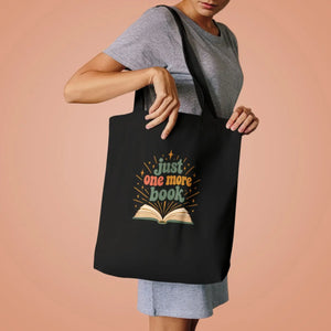 Just one more book cotton tote, lover reusable library bag - bags