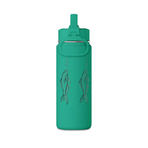 Fish Sketch Water Bottle — Illustrated Koi Design, Leak‑Proof Sports Bottle